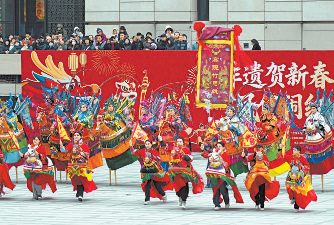 多地民俗展演团队鼓乐齐鸣迎元宵