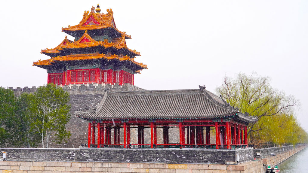 多图！北京三月闪现“桃花雪”，桃花与雪花同框美翻了