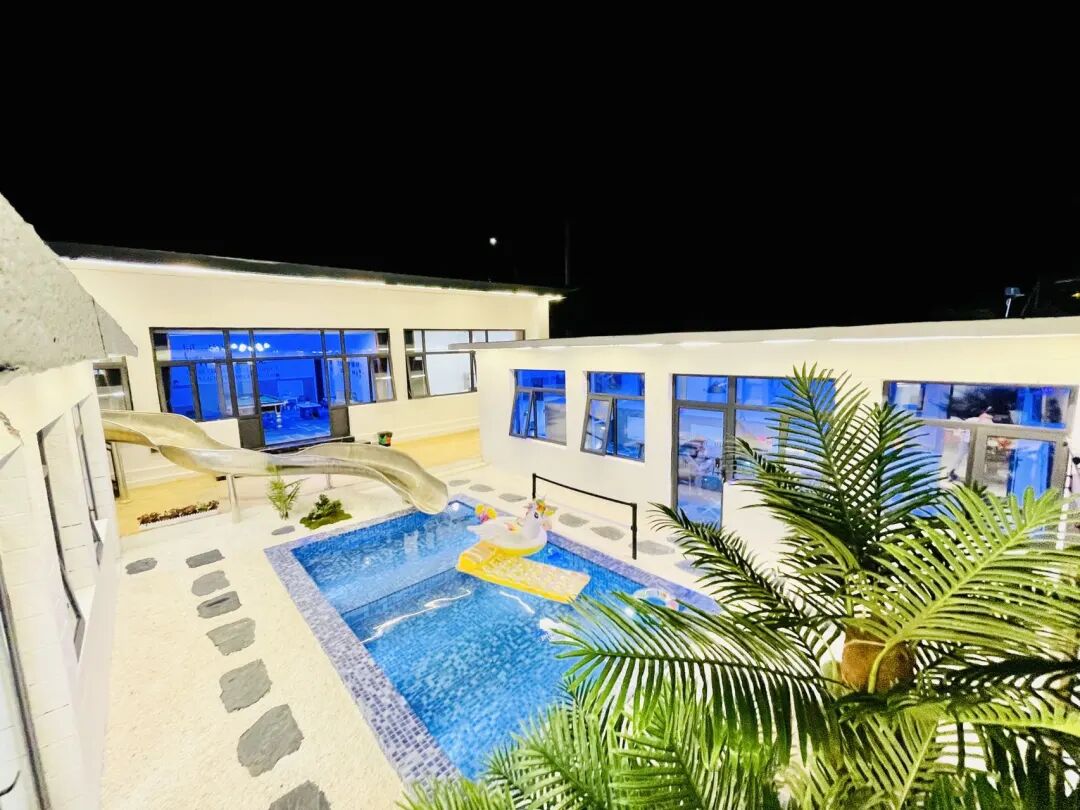 金海湖畔·六居亲子民宿｜网红滑梯泳池+私人卡丁车+2亩静谧院落.团建聚会不扰民!