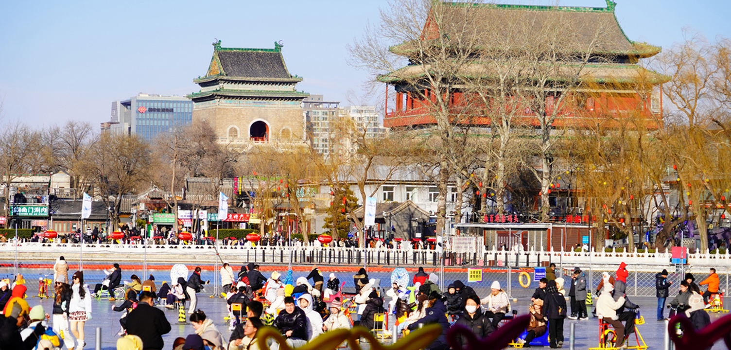 北京的冬日彩霞漫天，新开冰场等你打卡