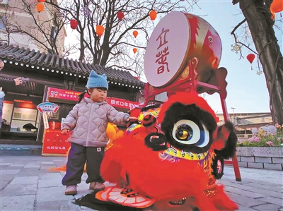 京西模式口舞狮迎春启新程